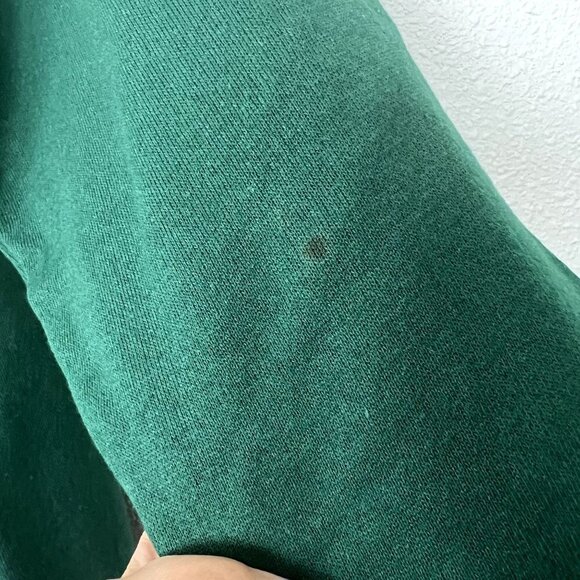 Vintage Morning Sun Womens Medium Green Winter Snow Birds Collard Sweatshirt - Picture 9 of 12